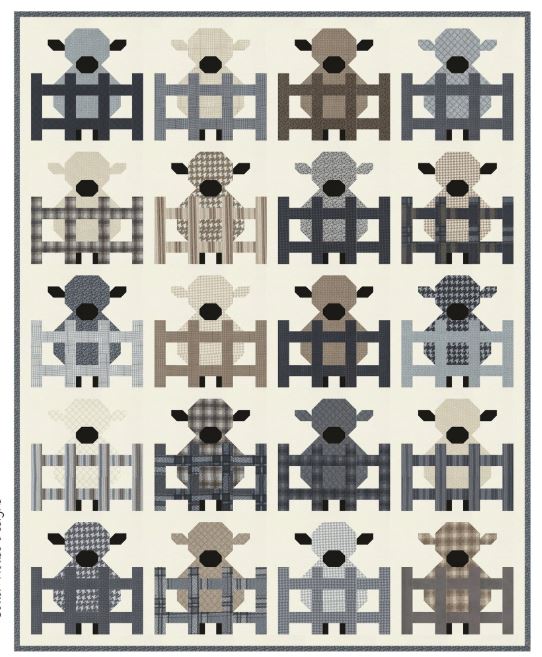 Woolie Lambs Quilt Pattern by Coach House Designs / CHD2338 45" x 56" Lap quilt