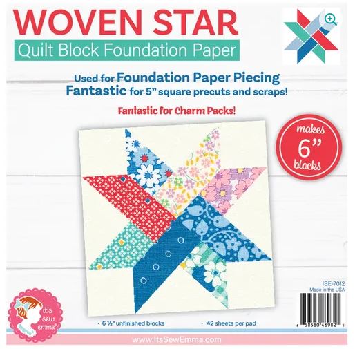 Woven Star Quilt Block Foundation Paper - 6" | Lori Holt of Bee in My Bonnet