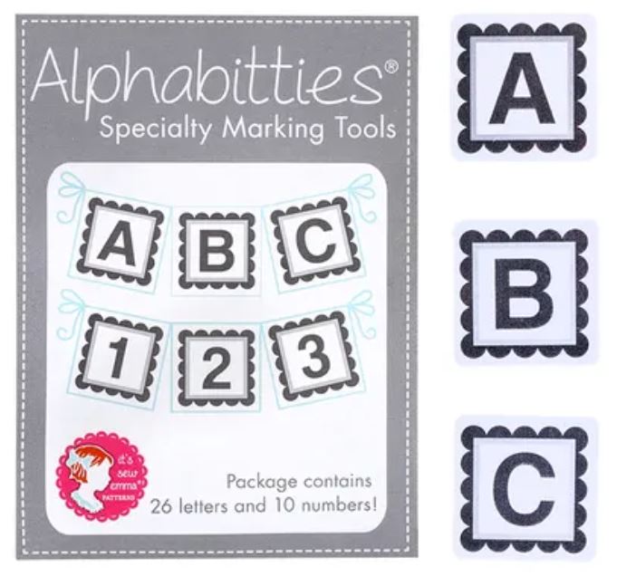 Alphabitties Specialty Marking Tools - Gray- It's Sew Emma Valdani perle cotton size 12 thread spool for quilting and embroid