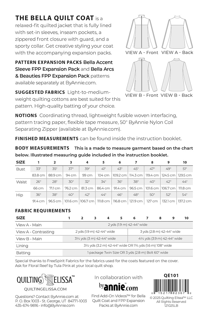 Bella Quilt Coat  Designed by Quilting Elissa / By Annie