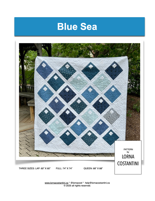 Blue Sea Quilt Pattern – Original design by Lorna Costantini