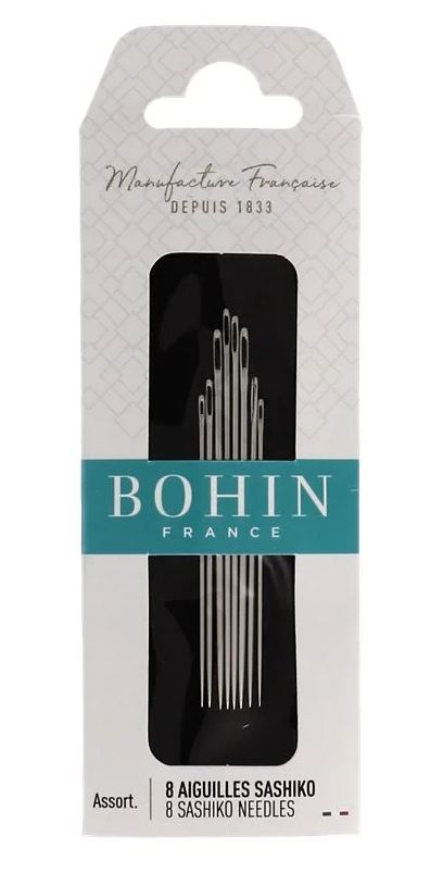 Bohin Sashiko Needles X 8 No. 3/5 Valdani perle cotton size 12 thread spool for quilting and embroidery