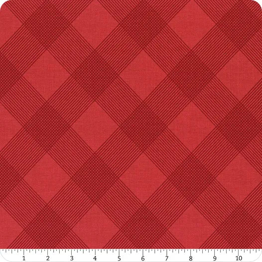 Heirloom Red Red Line Plaid Fat Quarter by Riley Blake: SKU# C14343