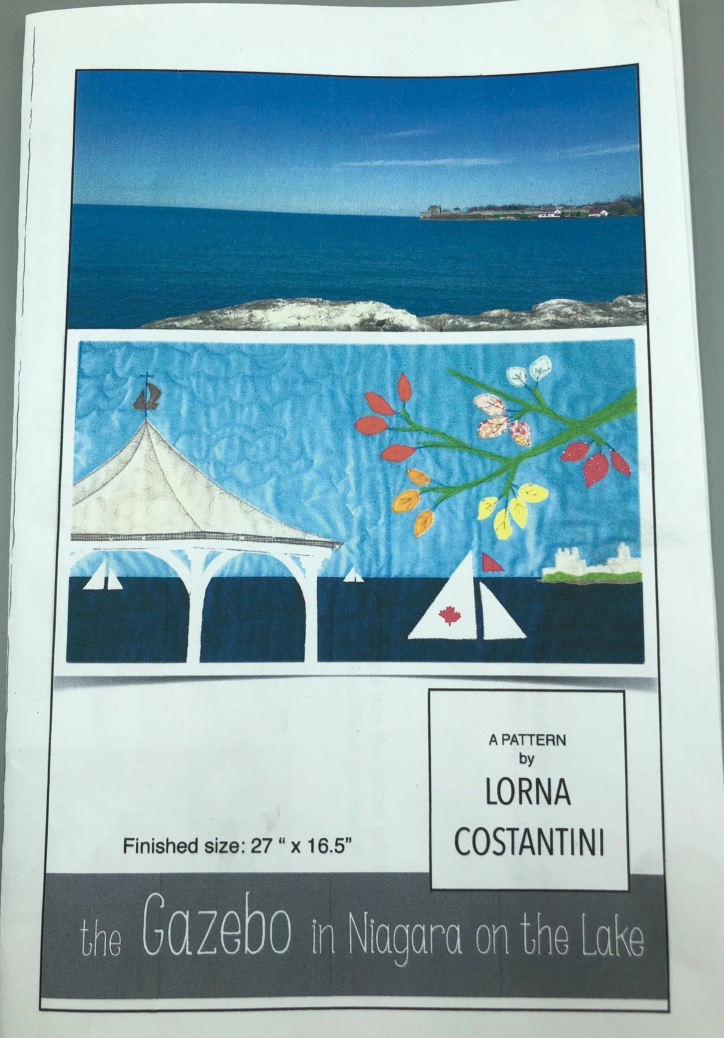 The Gazebo in Niagara on the Lake Wall Hanging Quilt Kit/ Original Pattern by Lorna Costantini